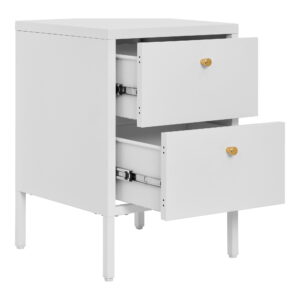 Dalby Kommode, 2 skuffer, stål, hvid, 40x40x59,5 cm - Billede 3