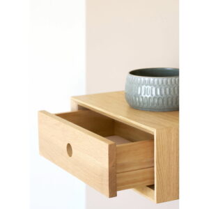 Luzern Væghængt kommode, 1 skuffe, lakeret eg, 40x25x15 cm - Billede 5