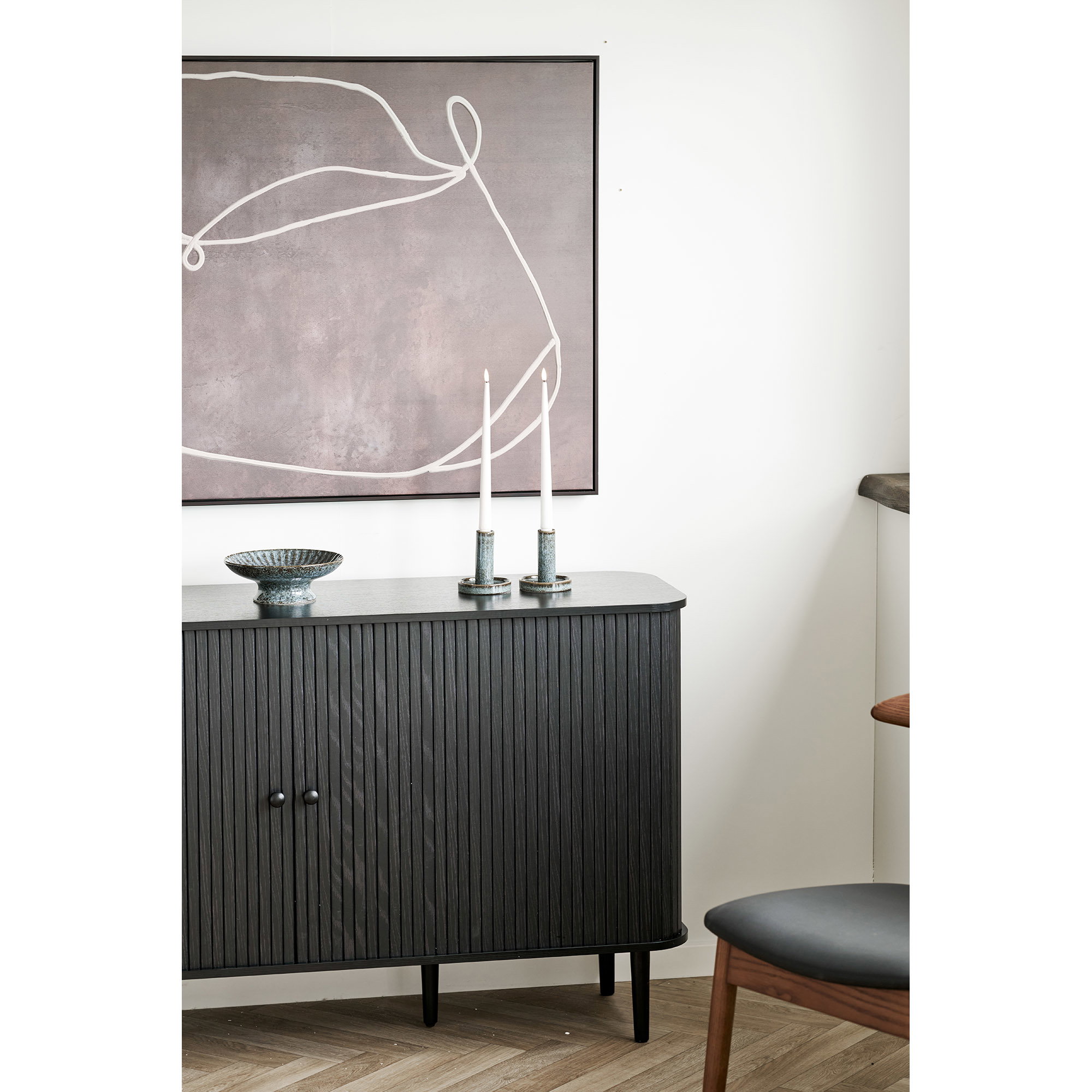 Nikko Skænk, 2 låger, sort, 140x40x79 cm - Billede 8