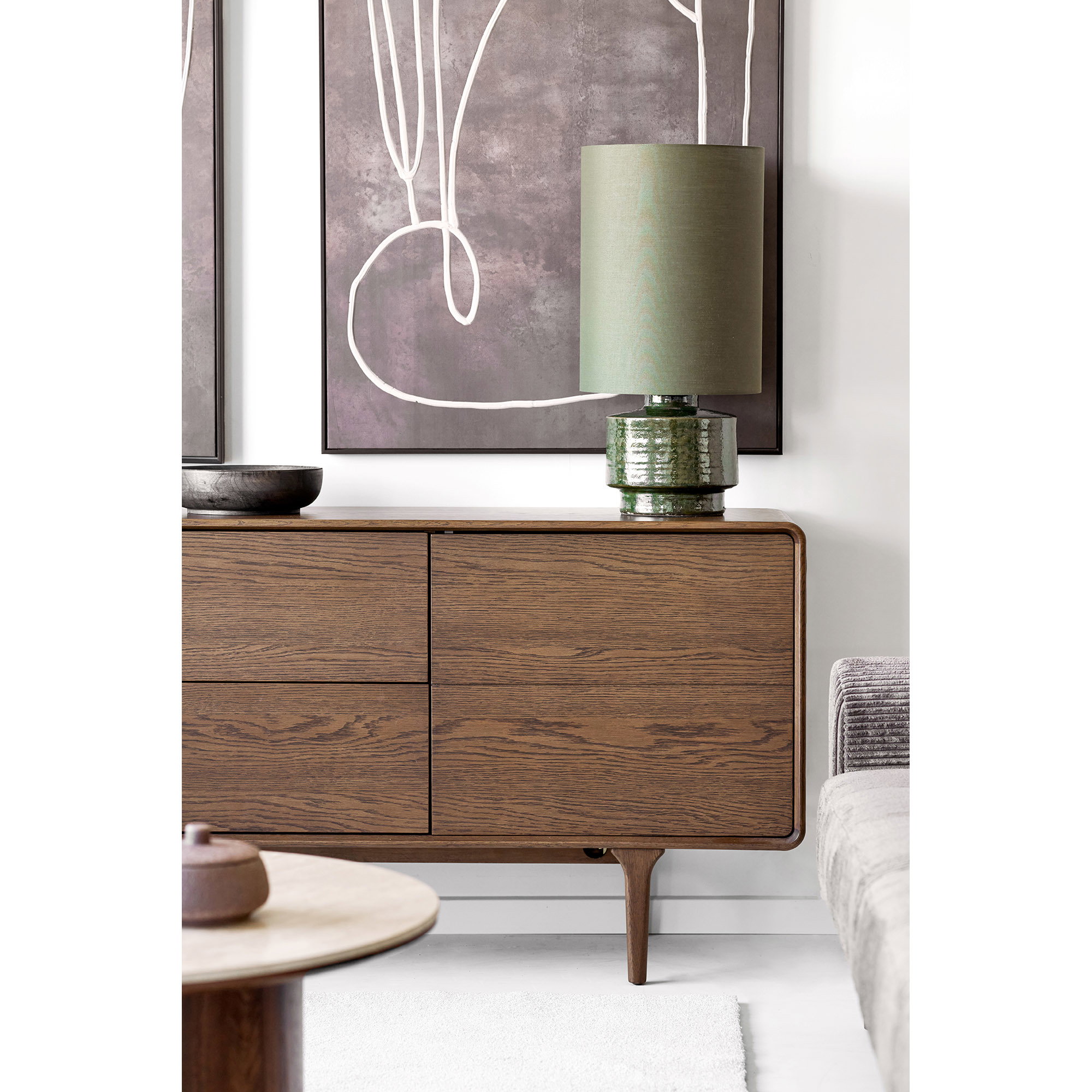 Darwin Skænk, egetræ, mørkebrun, 180x45x75 cm - Billede 11