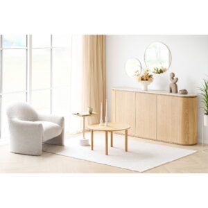 Larvik Skænk, granit/ask finer, natur/off white, 180x40x85 cm - Billede 8
