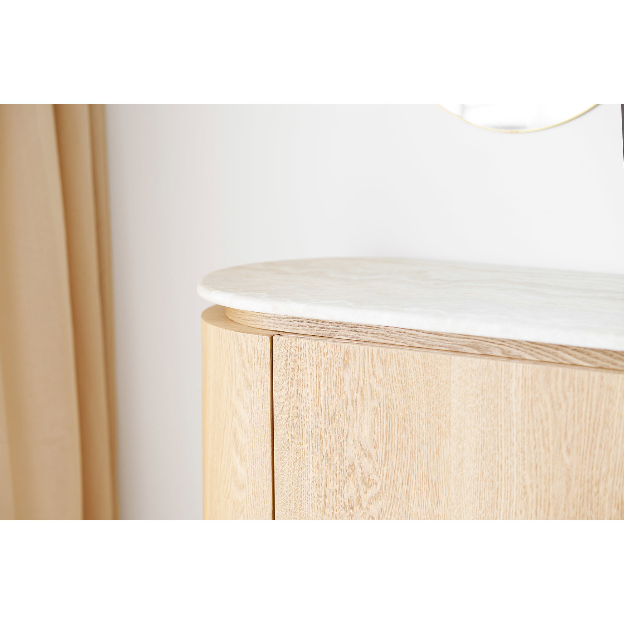 Larvik Skænk, granit/ask finer, natur/off white, 180x40x85 cm - Billede 11
