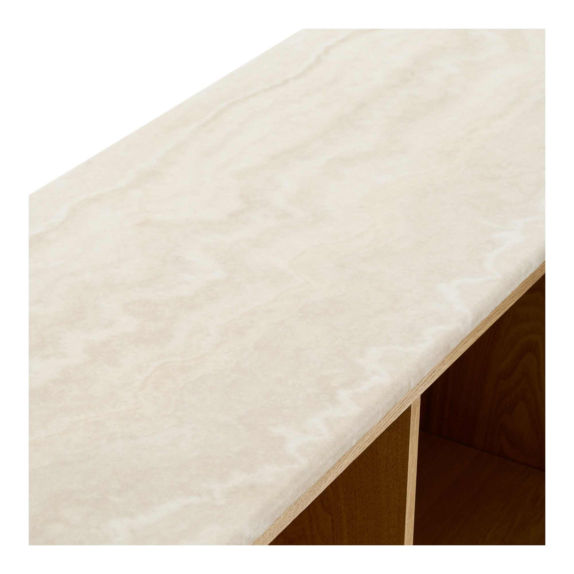 Larvik Skænk, granit/ask finer, natur/off white, 180x40x85 cm - Billede 5