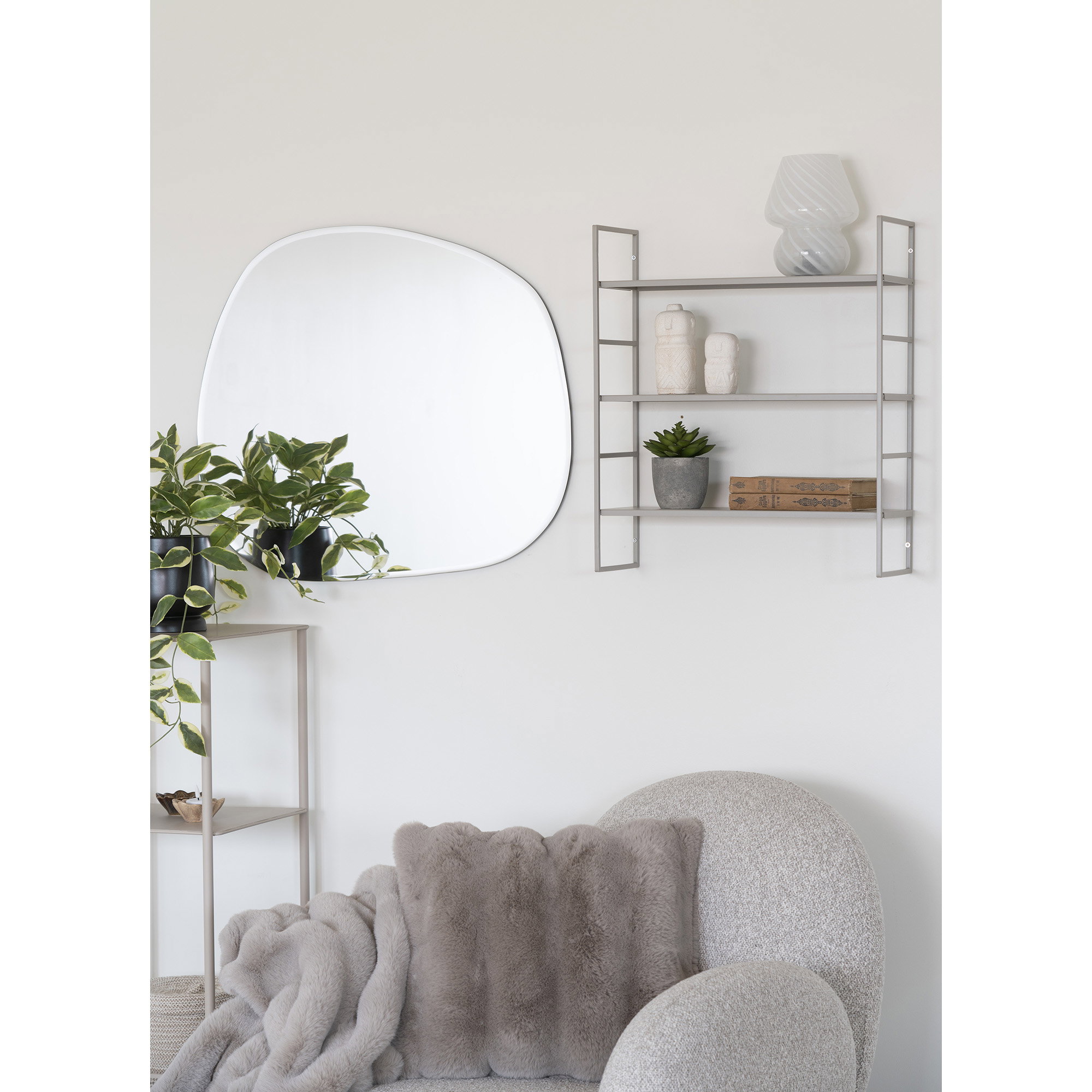 Beja Væghylde, stål, grey, 3 hylder, 48x17x55 cm - Billede 5