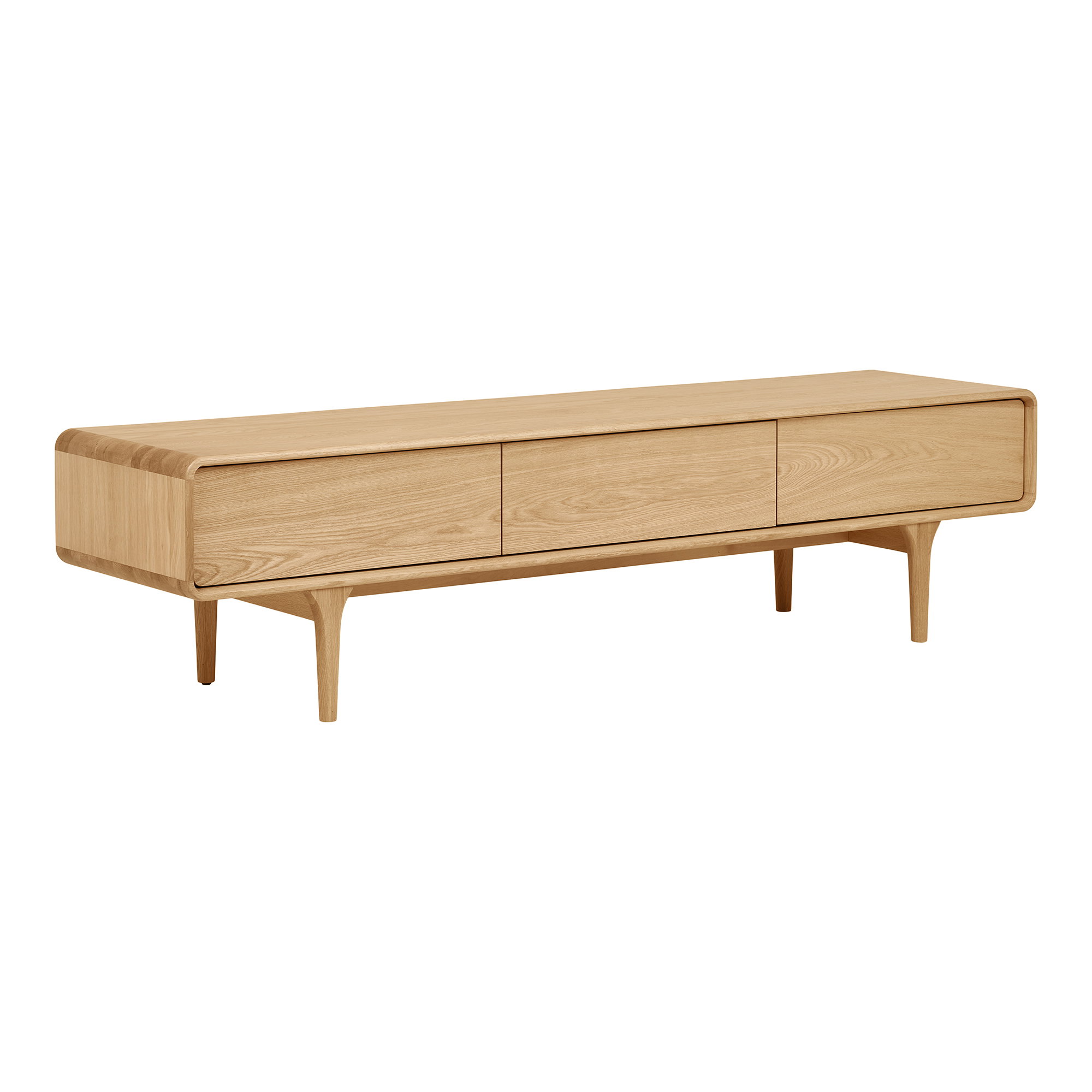 Darwin TV-bænk, egetræ, natur, 180x45x45 cm - Billede 3