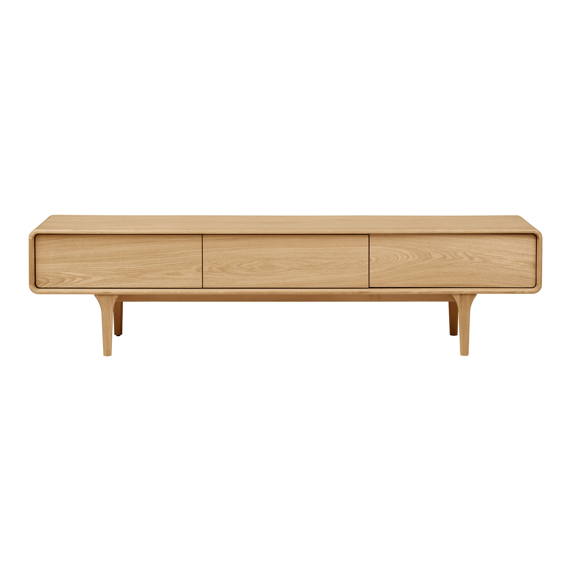 Darwin TV-bænk, egetræ, natur, 180x45x45 cm