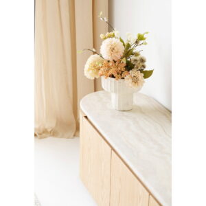 Larvik TV-bænk, granit/ask finer, natur/off white, 160x40x45 cm - Billede 12