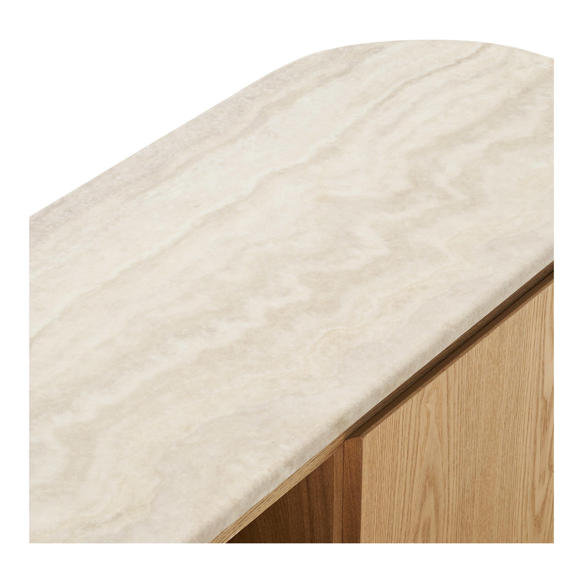 Larvik TV-bænk, granit/ask finer, natur/off white, 160x40x45 cm - Billede 5