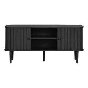 Nikko TV-bænk, 2 låger, sort, 113x40x52 cm