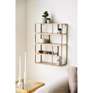Lanciano Vægreol, metal, beige, 48x18x64 cm - Billede 4