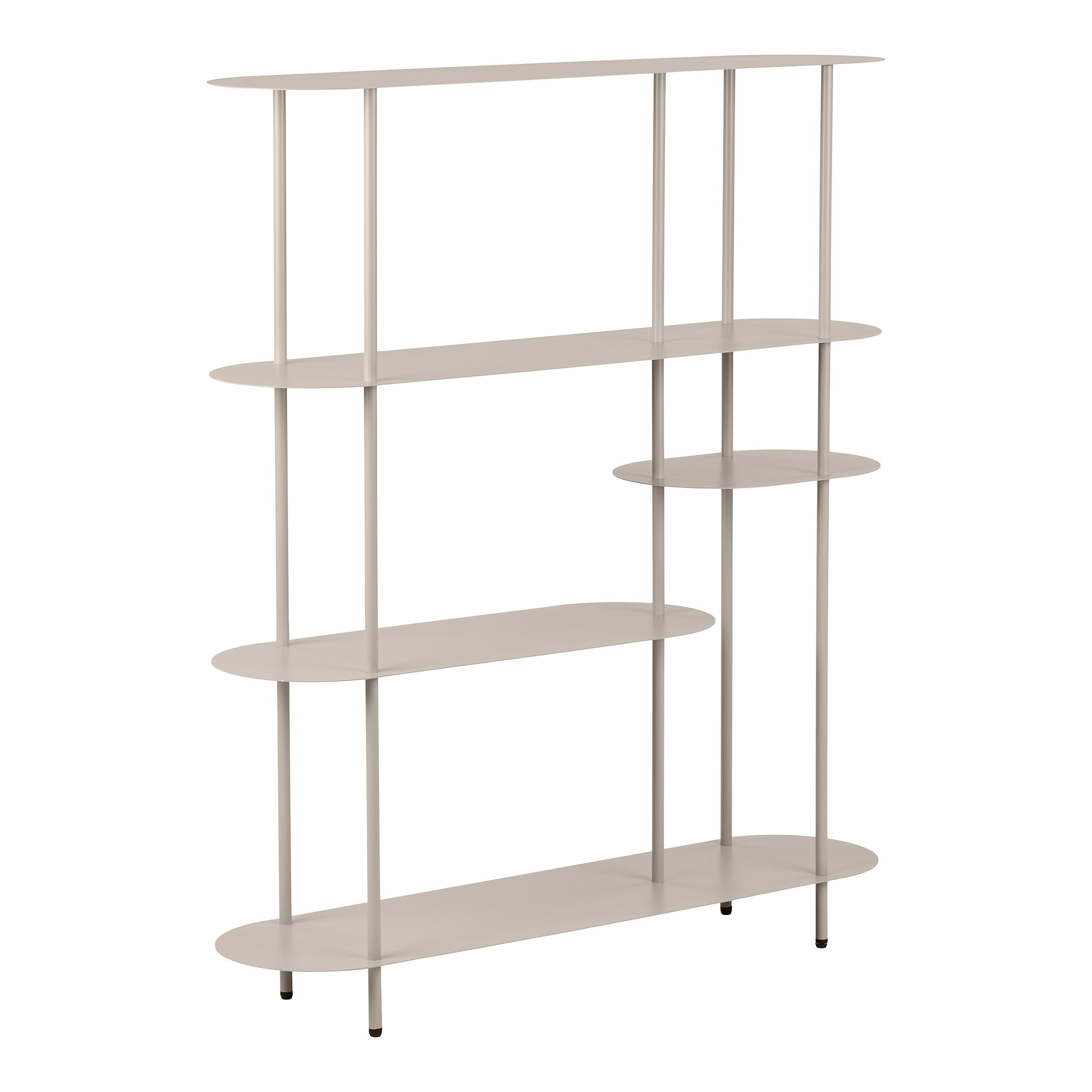 Rieti Reol, 5 hylder, asymmetrisk, metal, sand, 31x118x139 cm - Billede 2