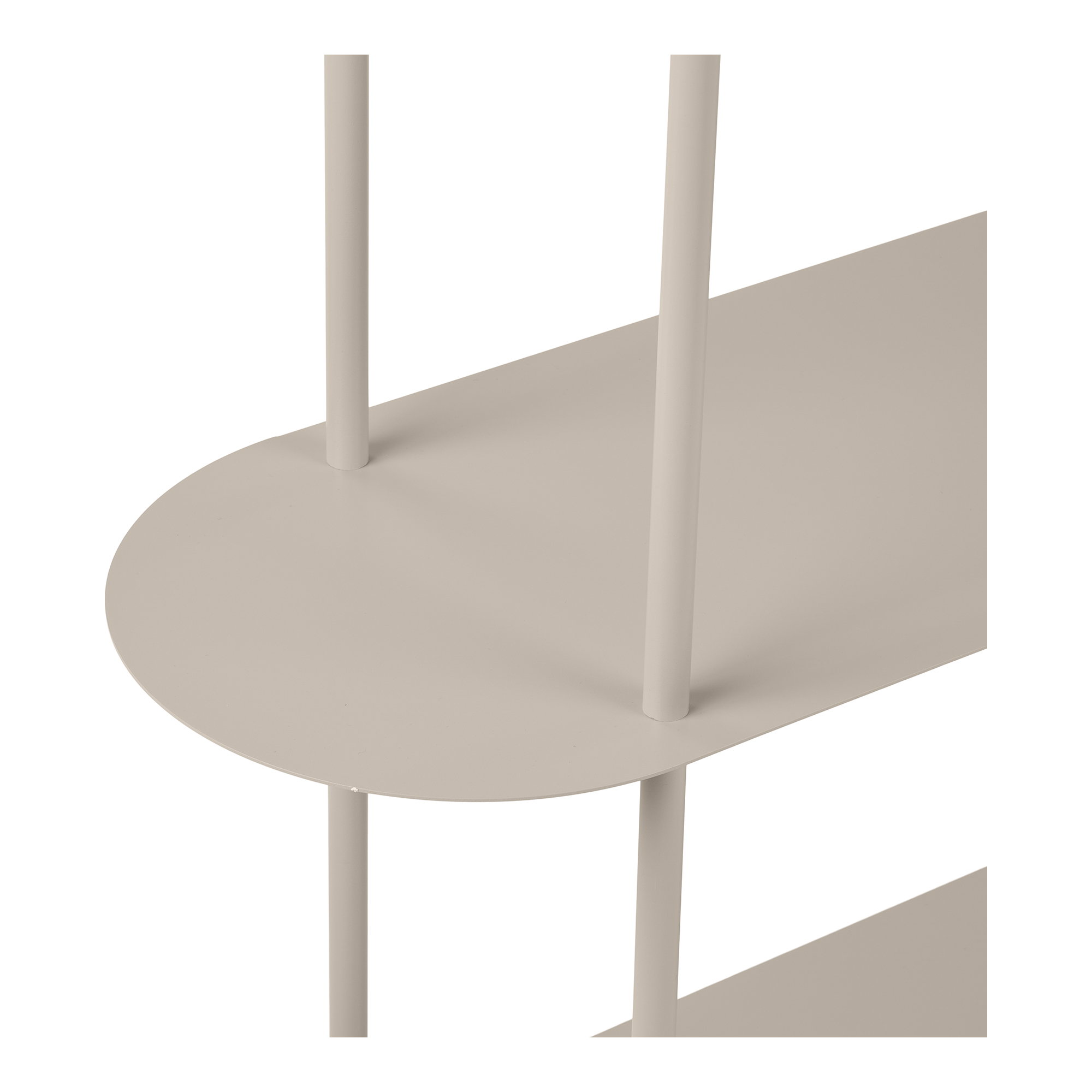 Rieti Reol, 5 hylder, asymmetrisk, metal, sand, 31x118x139 cm - Billede 3