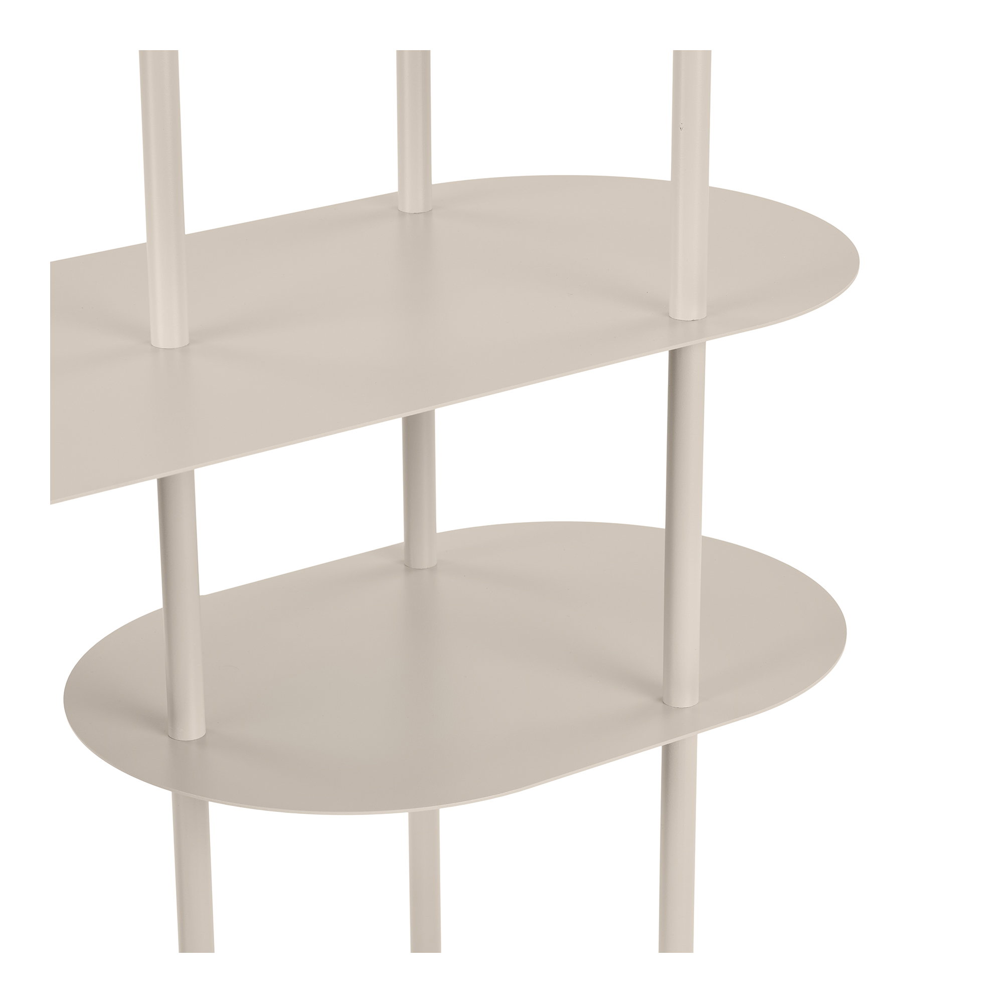 Rieti Reol, 5 hylder, asymmetrisk, metal, sand, 31x118x139 cm - Billede 4