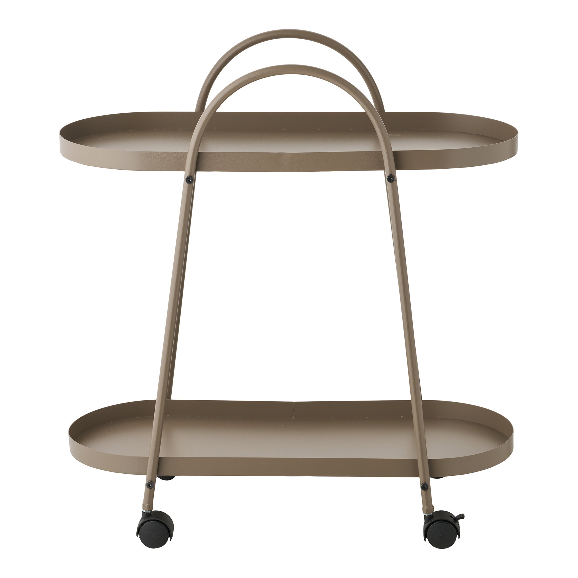 Empoli Barvogn, 2 hylder, stål, brun, 27,5x60x64 cm - Billede 2
