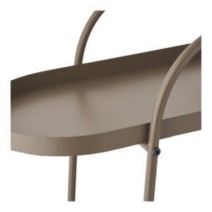 Empoli Barvogn, 2 hylder, stål, brun, 27,5x60x64 cm - Billede 3