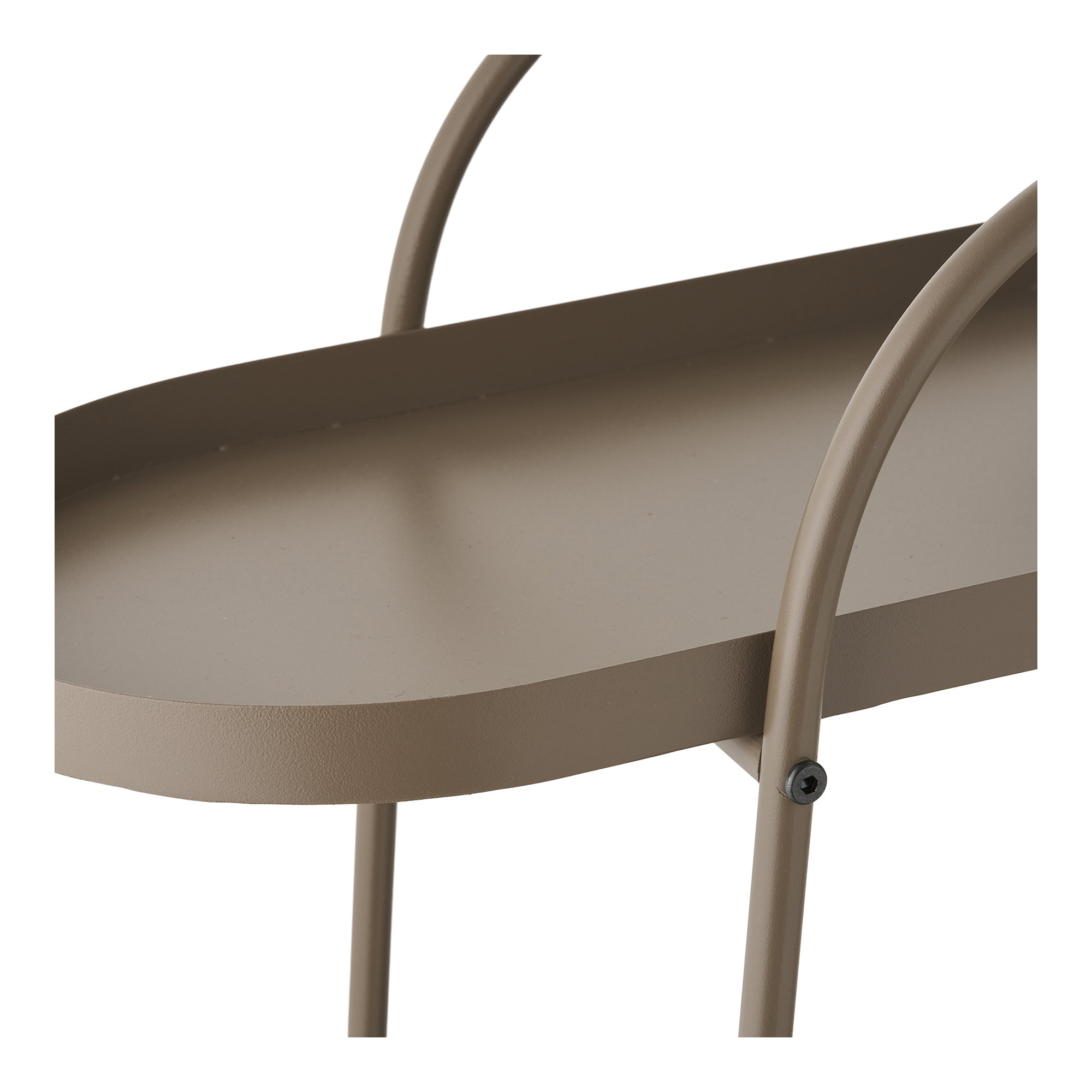Empoli Barvogn, 2 hylder, stål, brun, 27,5x60x64 cm - Billede 3
