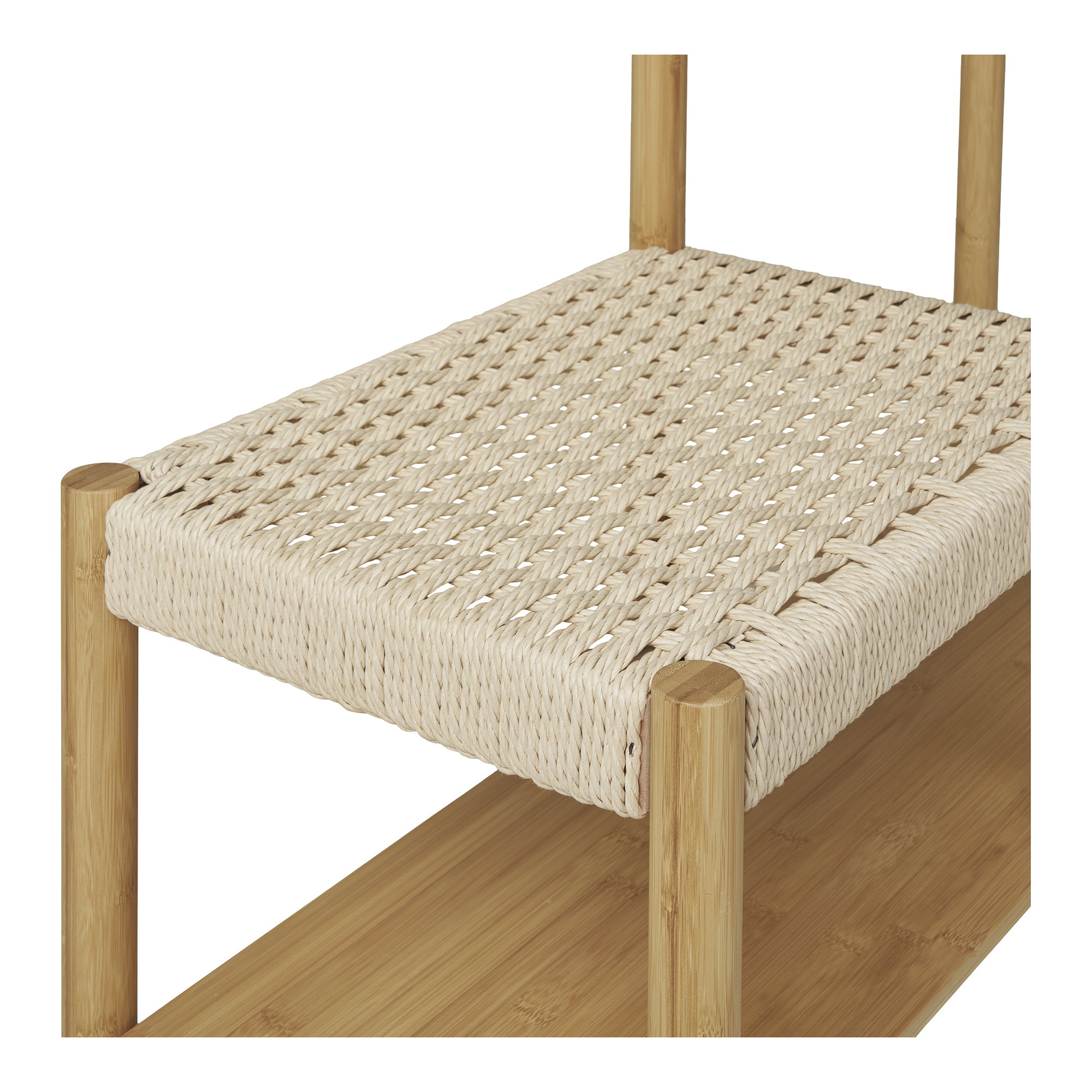 Ember Tøjstativ med naturflet bænk, bambus, natur, 36x95x165 cm - Billede 4