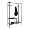Vita Garderobe, 2 hylder, sort, sort stel, 101x38x170 cm