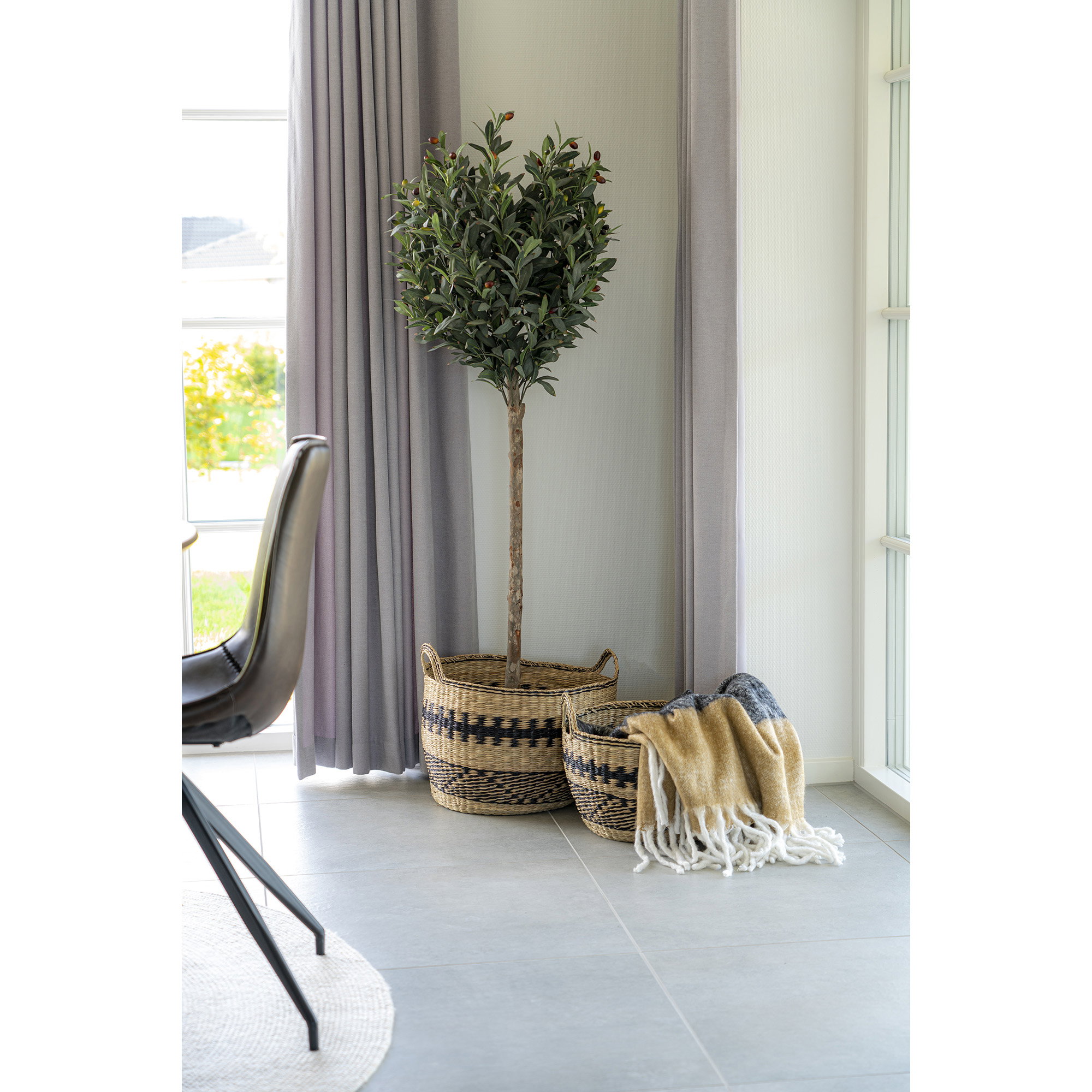Sintra Plaid, sort/hvid/brun, 130x170 cm - Billede 4