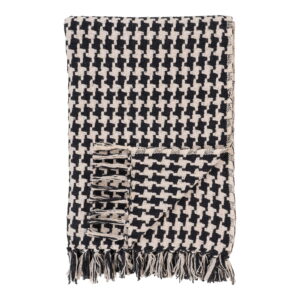 Side Plaid, sort/beige, 130x180 cm