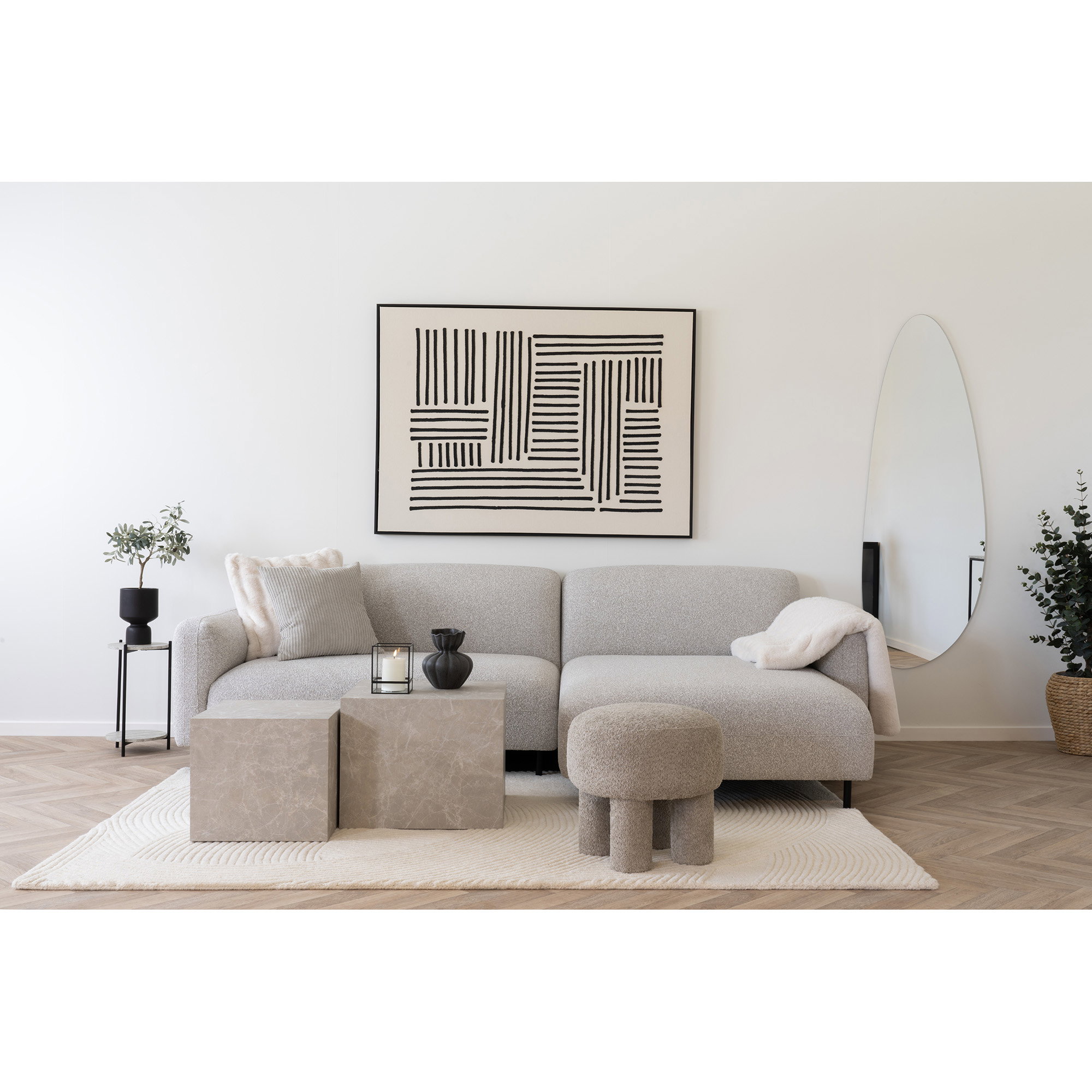 Galena Plaid, imiteret pels, hvid, 130x180 cm - Billede 4