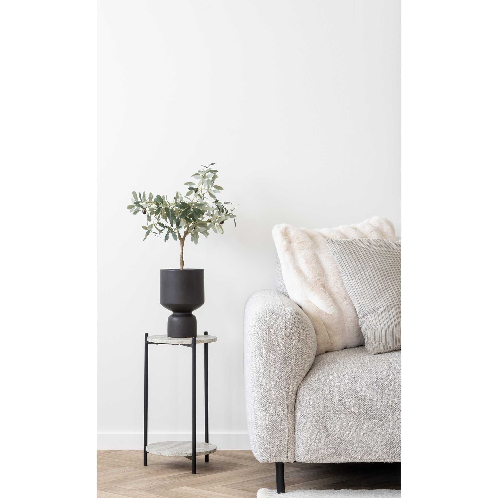 Galena Pude, imiteret pels, hvid, 45x45 cm - Billede 6