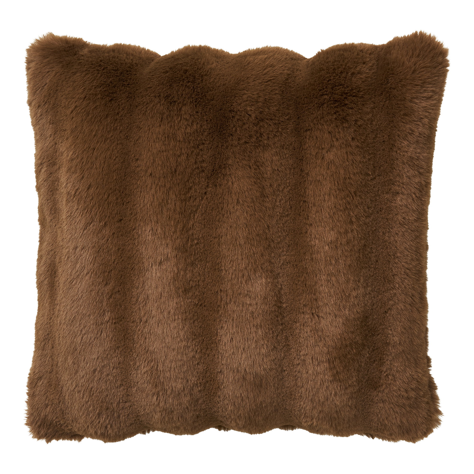 Galena Pude, imiteret pels, brun, 45x45 cm