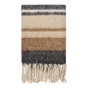 Carmel Plaid, uld mix, black/brown, 130x170 cm