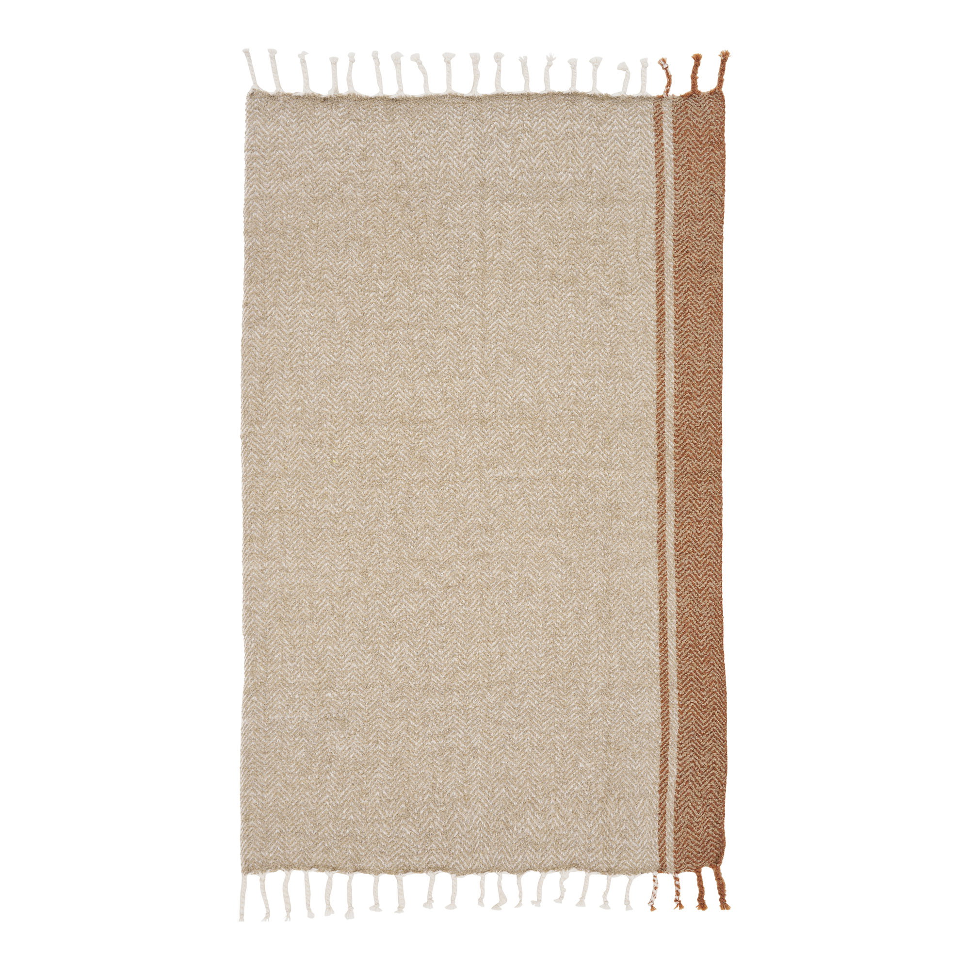 Almora Plaid, beige/gylden orange, 130x180 cm - Billede 2