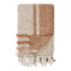 Almora Plaid, beige/gylden orange, 130x180 cm