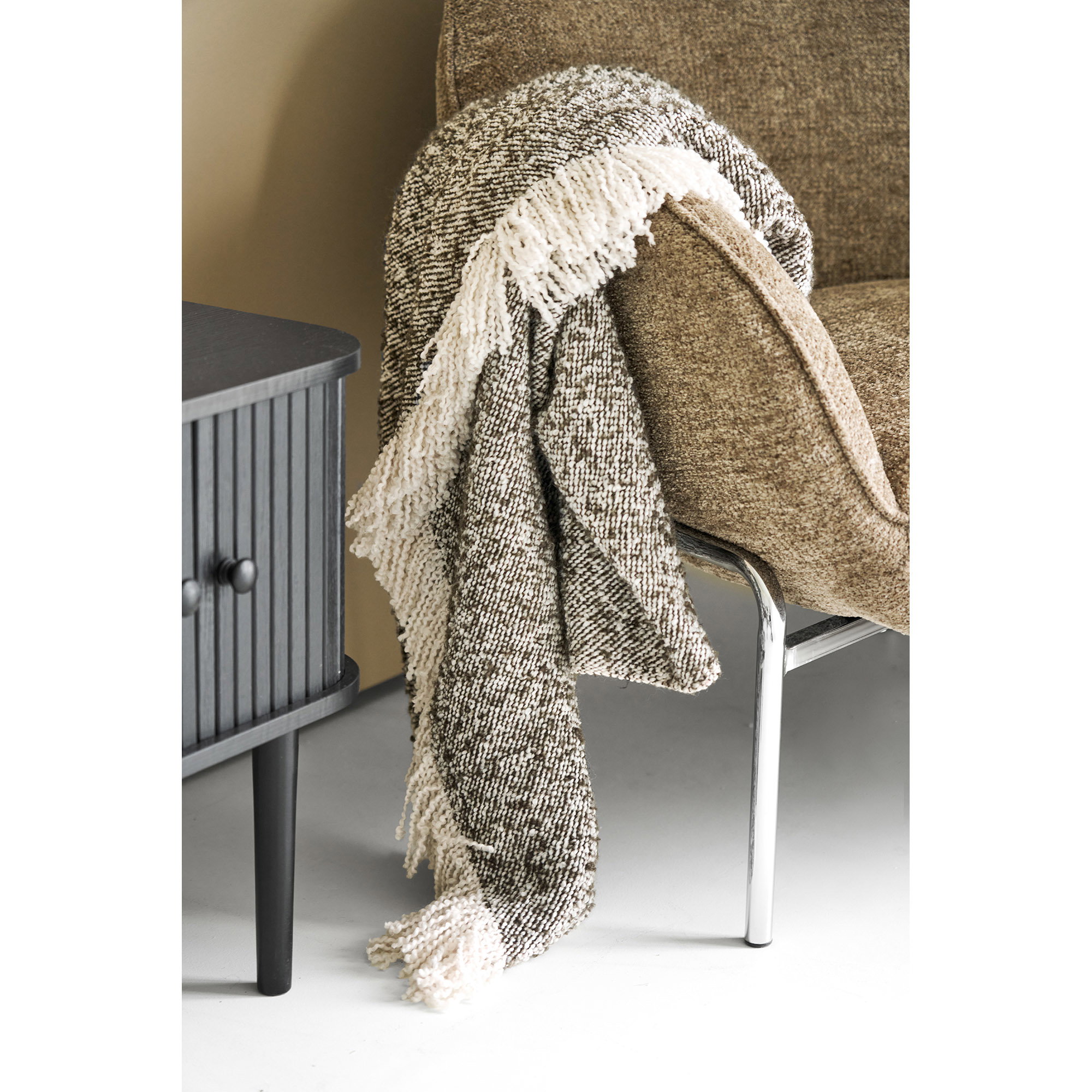 Sira Plaid, beige/brun, 130x180 cm - Billede 3