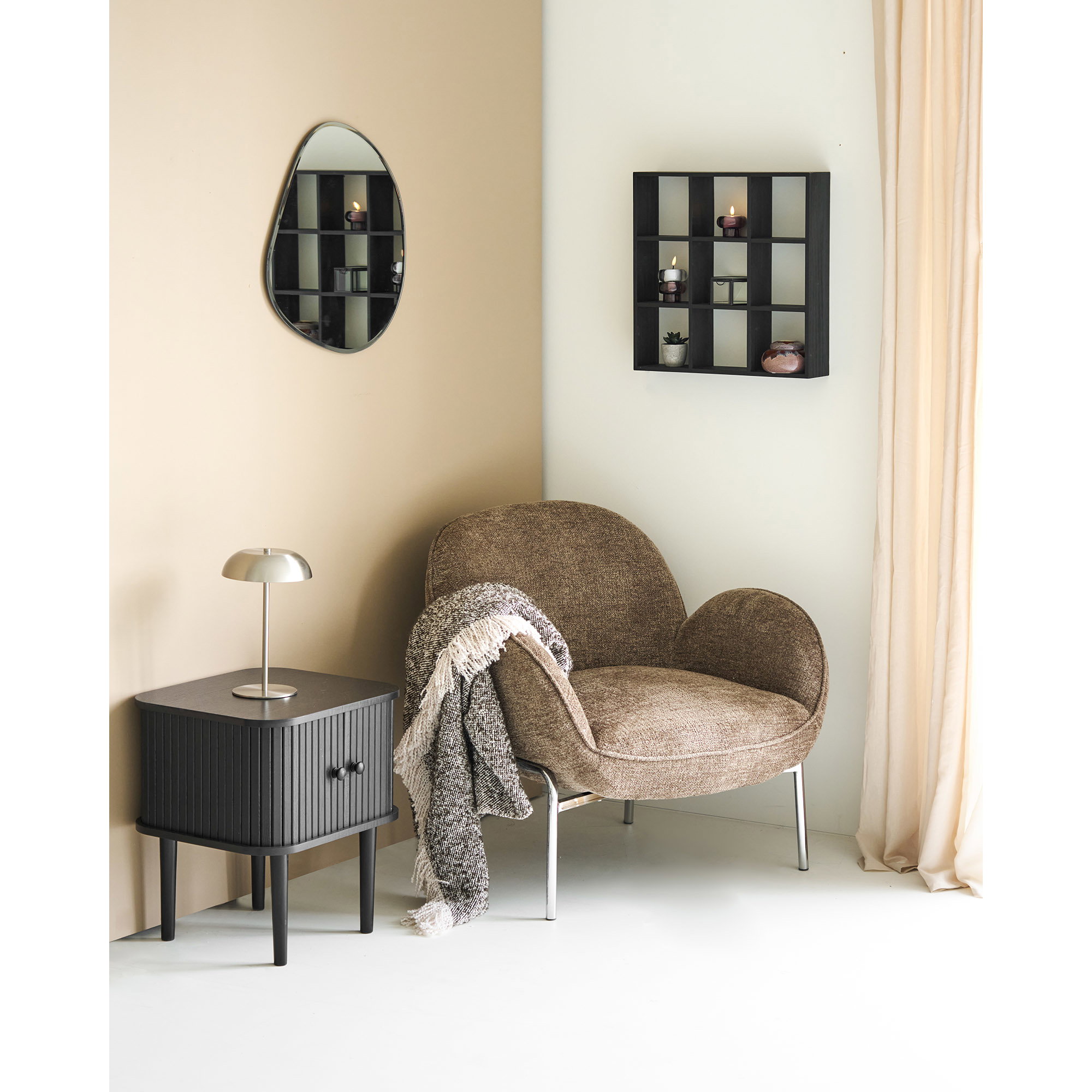 Sira Plaid, beige/brun, 130x180 cm - Billede 4