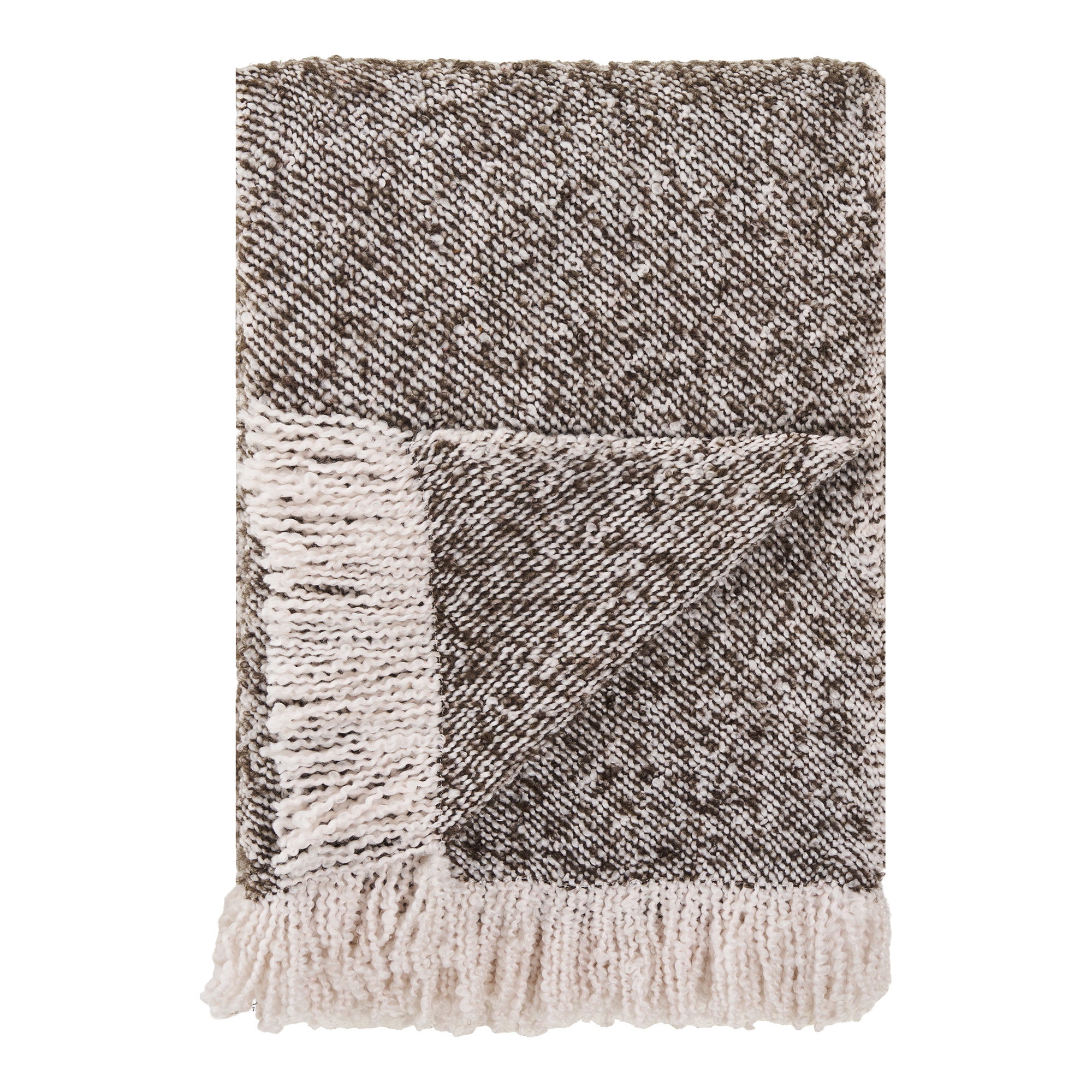 Sira Plaid, beige/brun, 130x180 cm