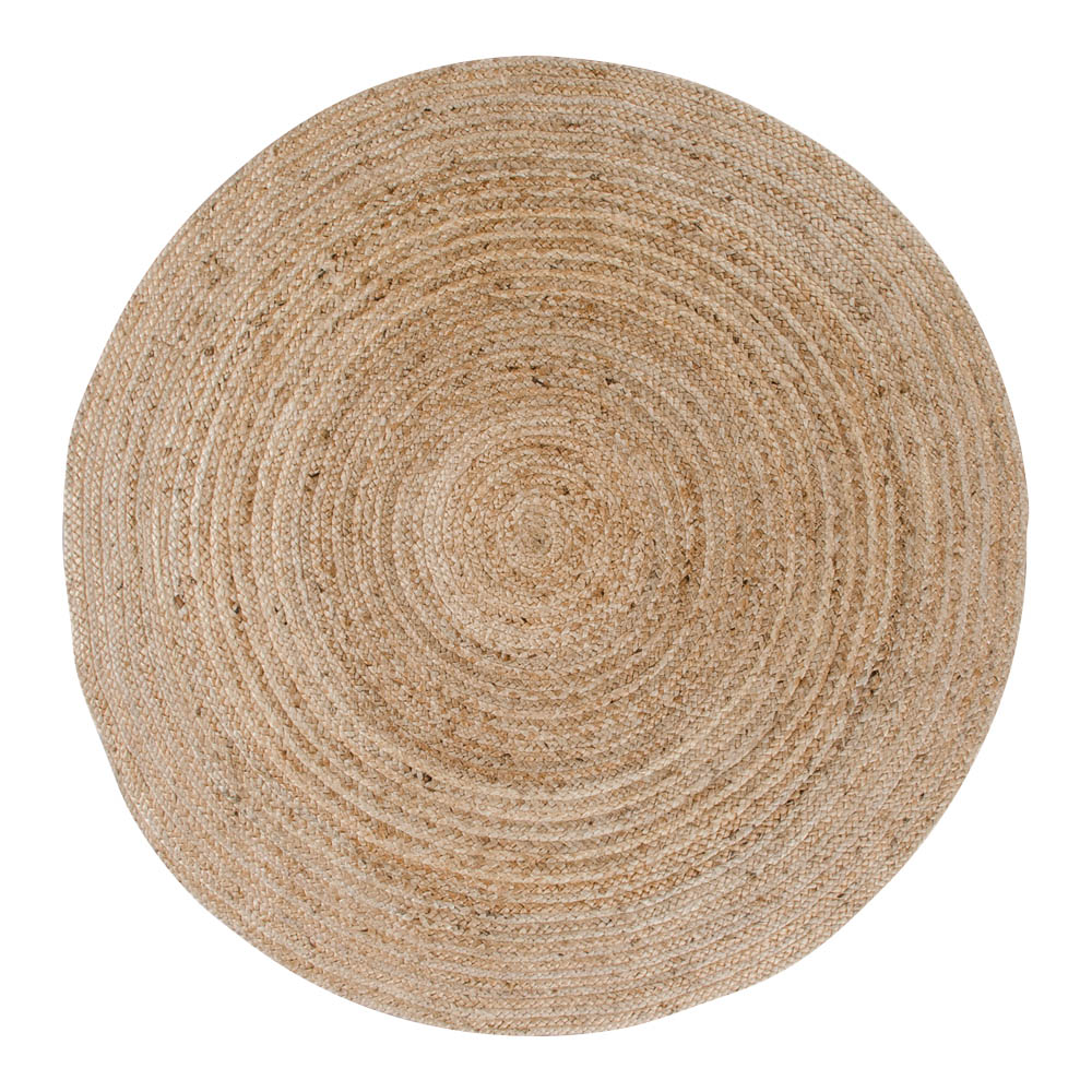 Bombay Tæppe, flettet jute, natur, ø180 cm