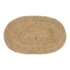 Bombay Dørmåtte, flettet jute, natur, oval, 50x80 cm