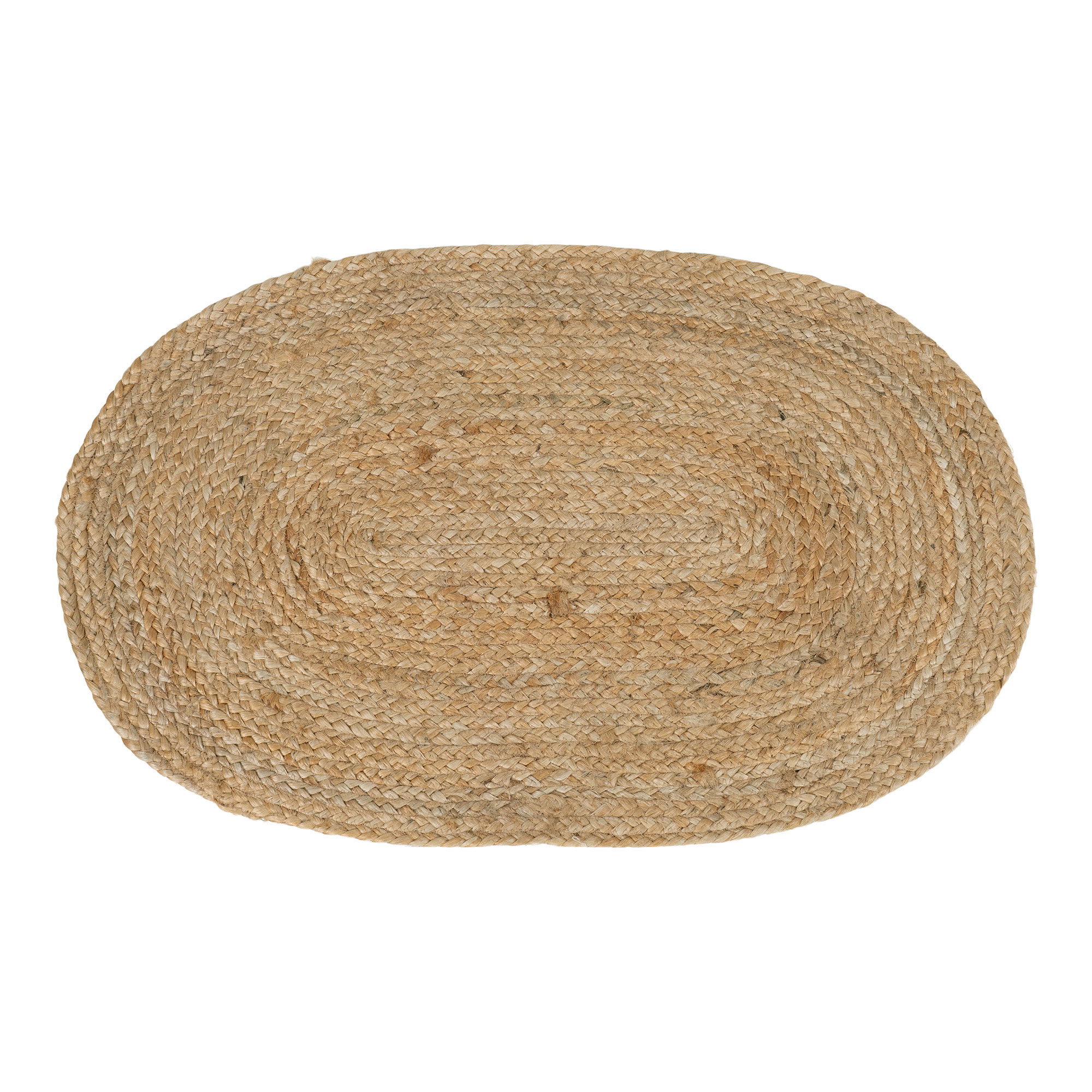 Bombay Dørmåtte, flettet jute, natur, oval, 50x80 cm