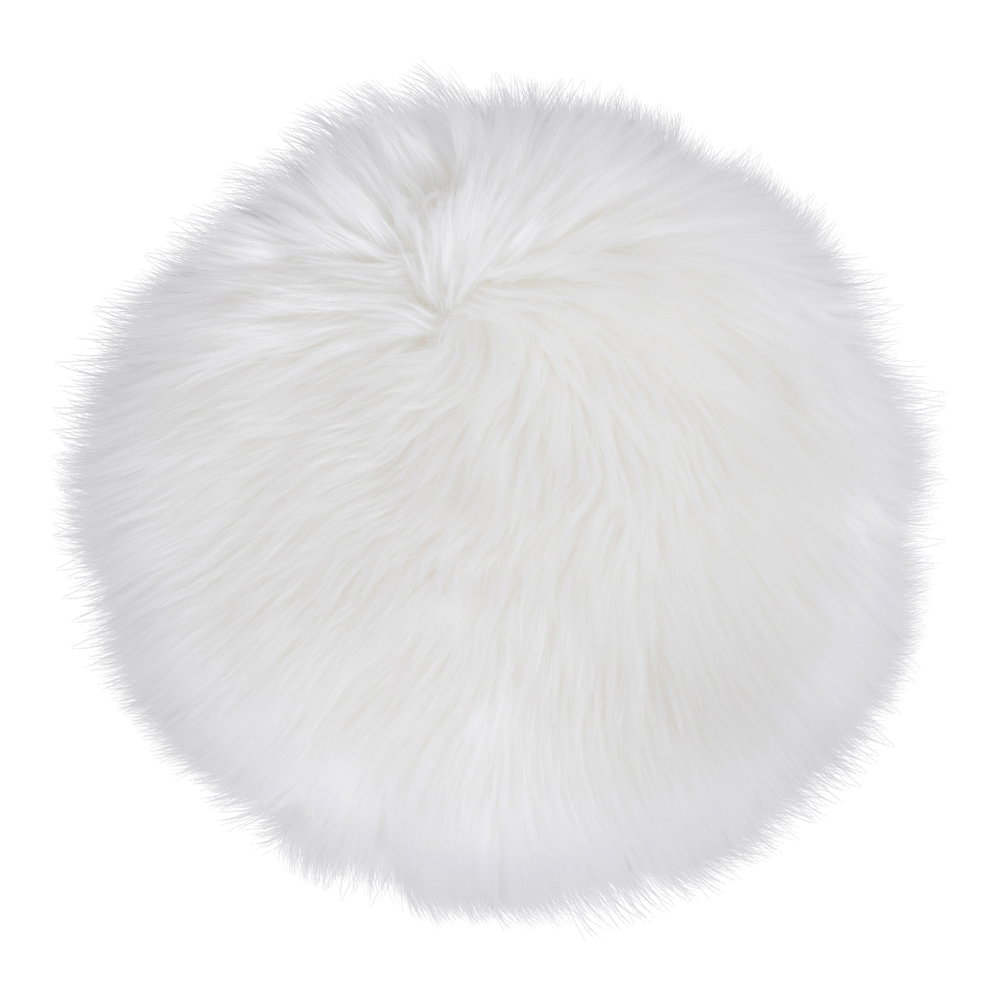 Lammeskindshynde Imiteret, hvid, ø35 cm