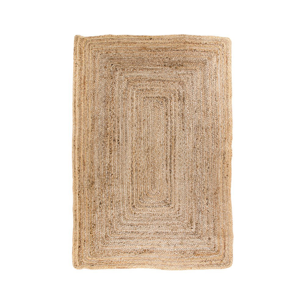 Bombay Tæppe, flettet jute, natur, 60x90 cm