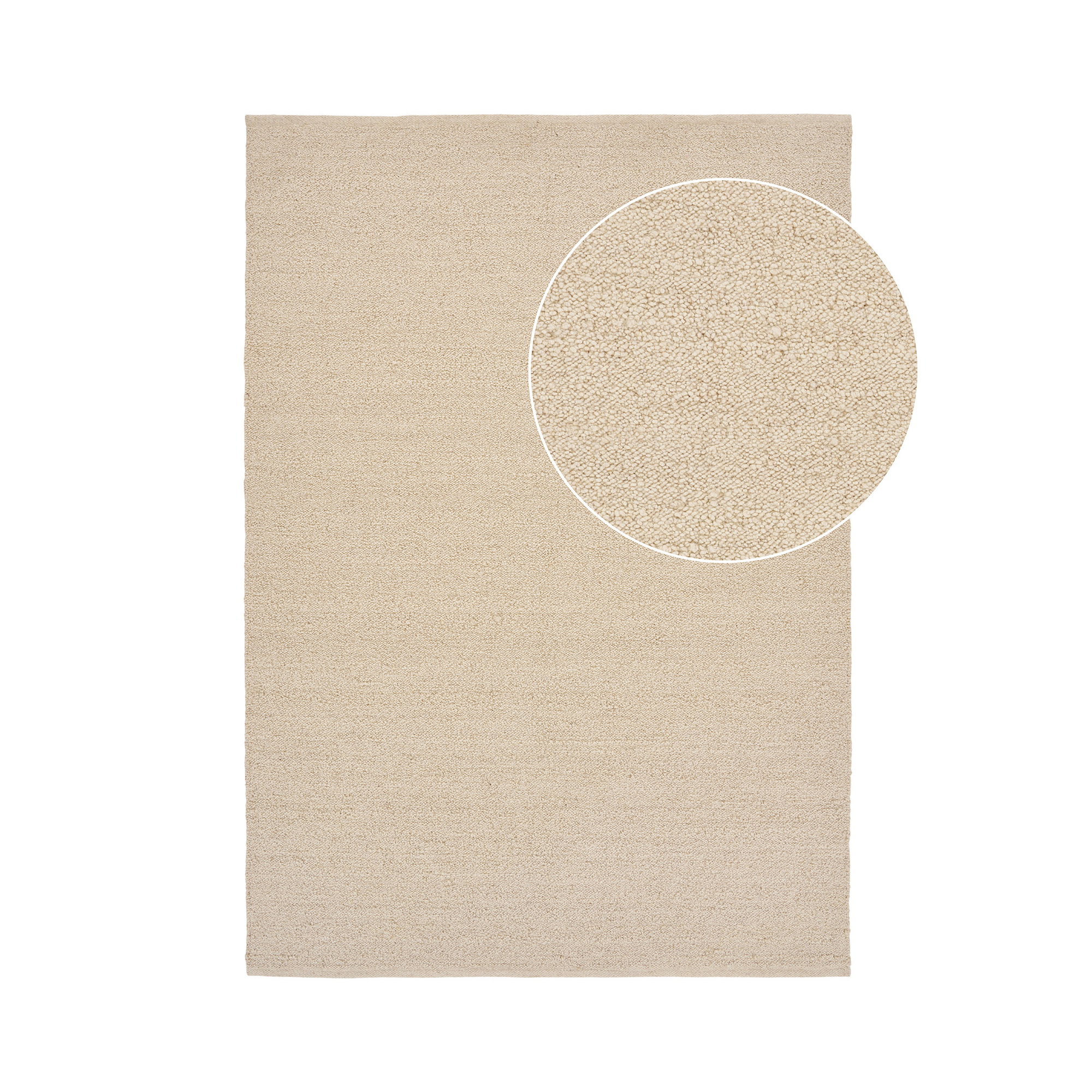 Bela Tæppe, håndvævet, beige, 160x230 cm