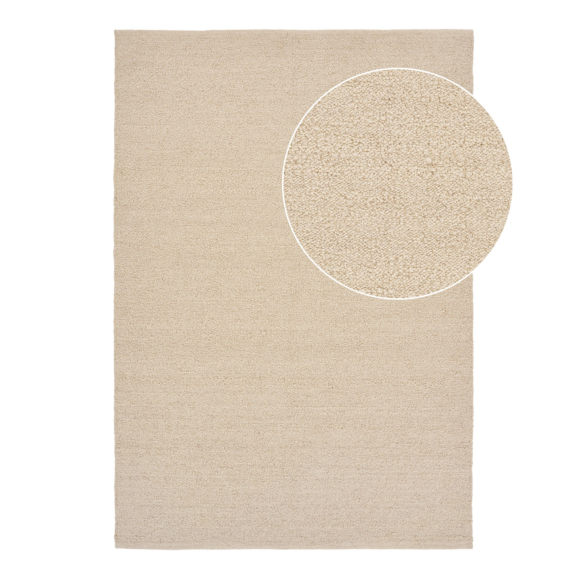 Bela Tæppe, håndvævet, beige, 200x300 cm