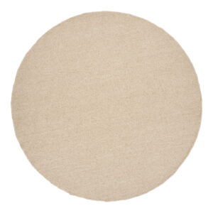 Bela Tæppe, håndvævet, beige, ø240 cm