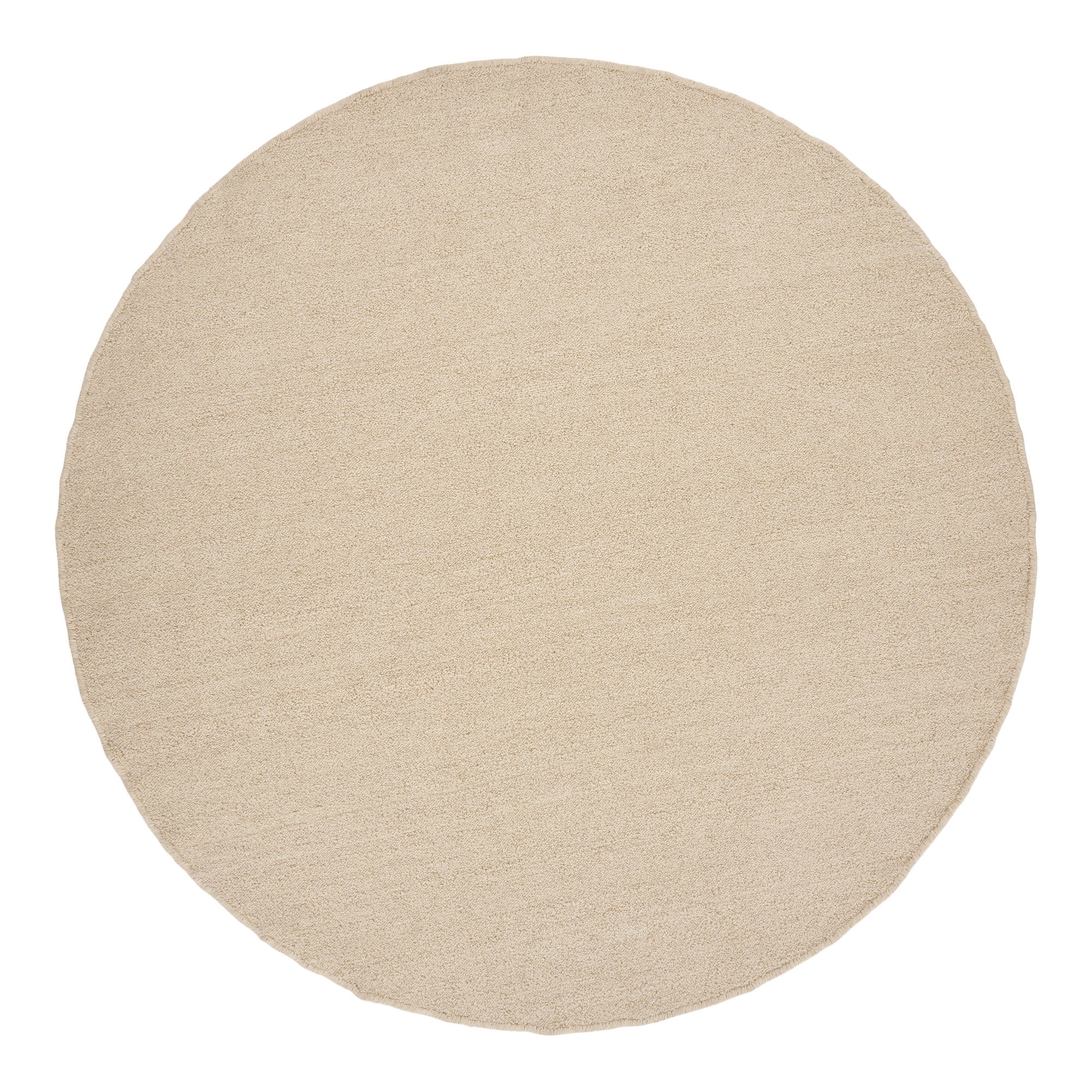 Bela Tæppe, håndvævet, beige, ø240 cm