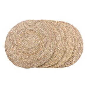 Bombay Dækkeservietter, flettet jute, natur, ø38 cm, sæt af 4