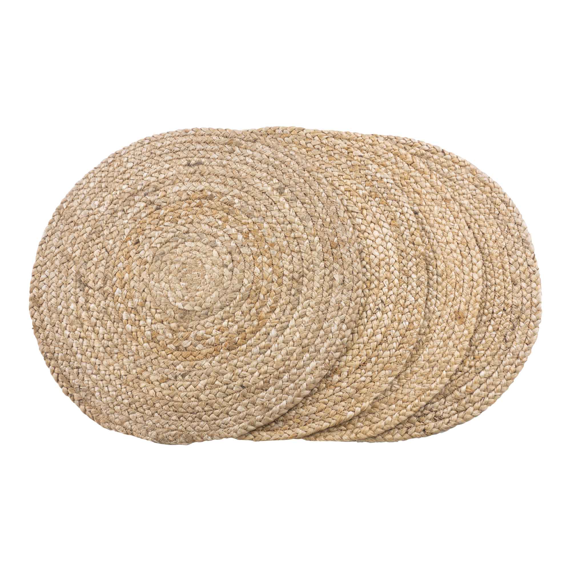 Bombay Dækkeservietter, flettet jute, natur, ø38 cm, sæt af 4