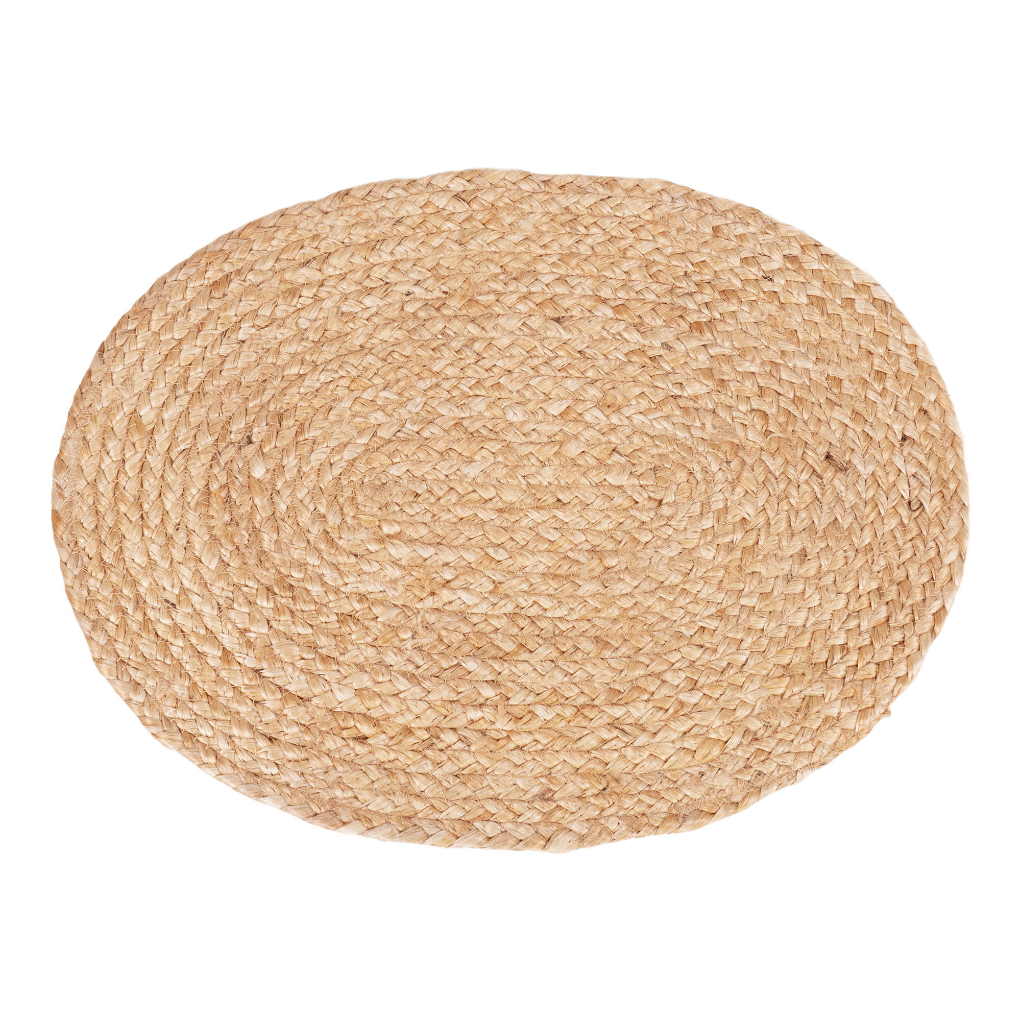 Bombay Dækkeservietter, flettet jute, natur, oval, 35x45 cm, sæt af 4 - Billede 2