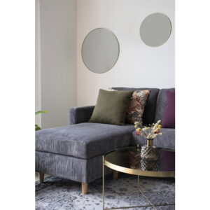 Jersey Spejl, stål, messing look, ø40 cm - Billede 4