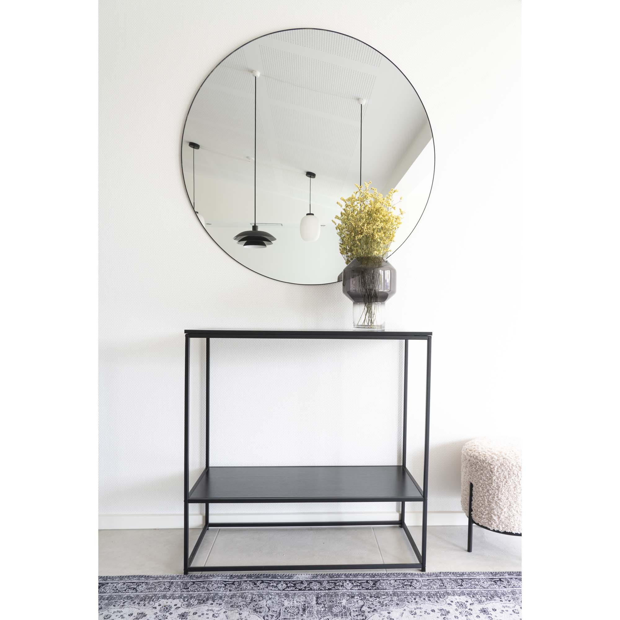 Jersey Spejl, stål, sort, ø100 cm - Billede 3