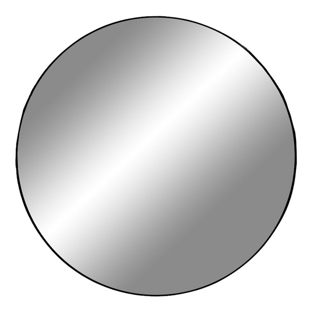 Jersey Spejl, stål, sort, ø100 cm