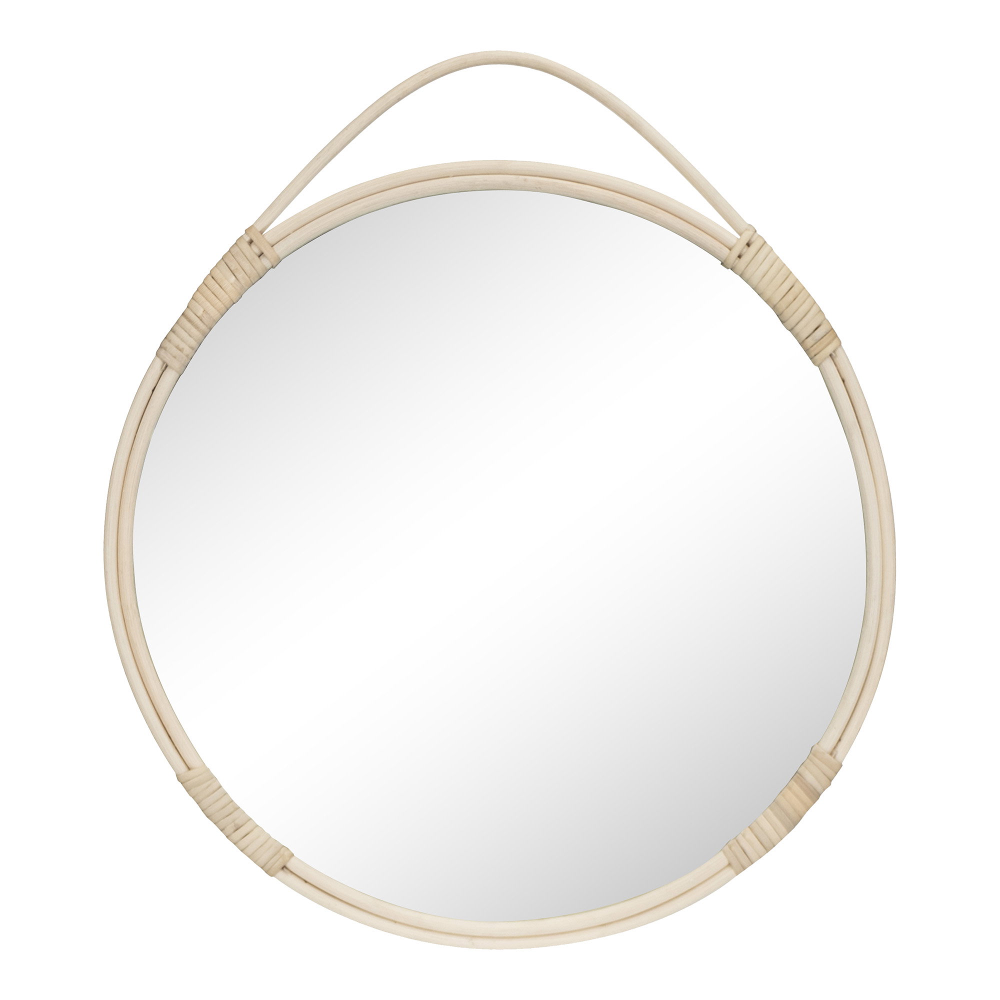 Malo Spejl, rattan, natur, ø50 cm