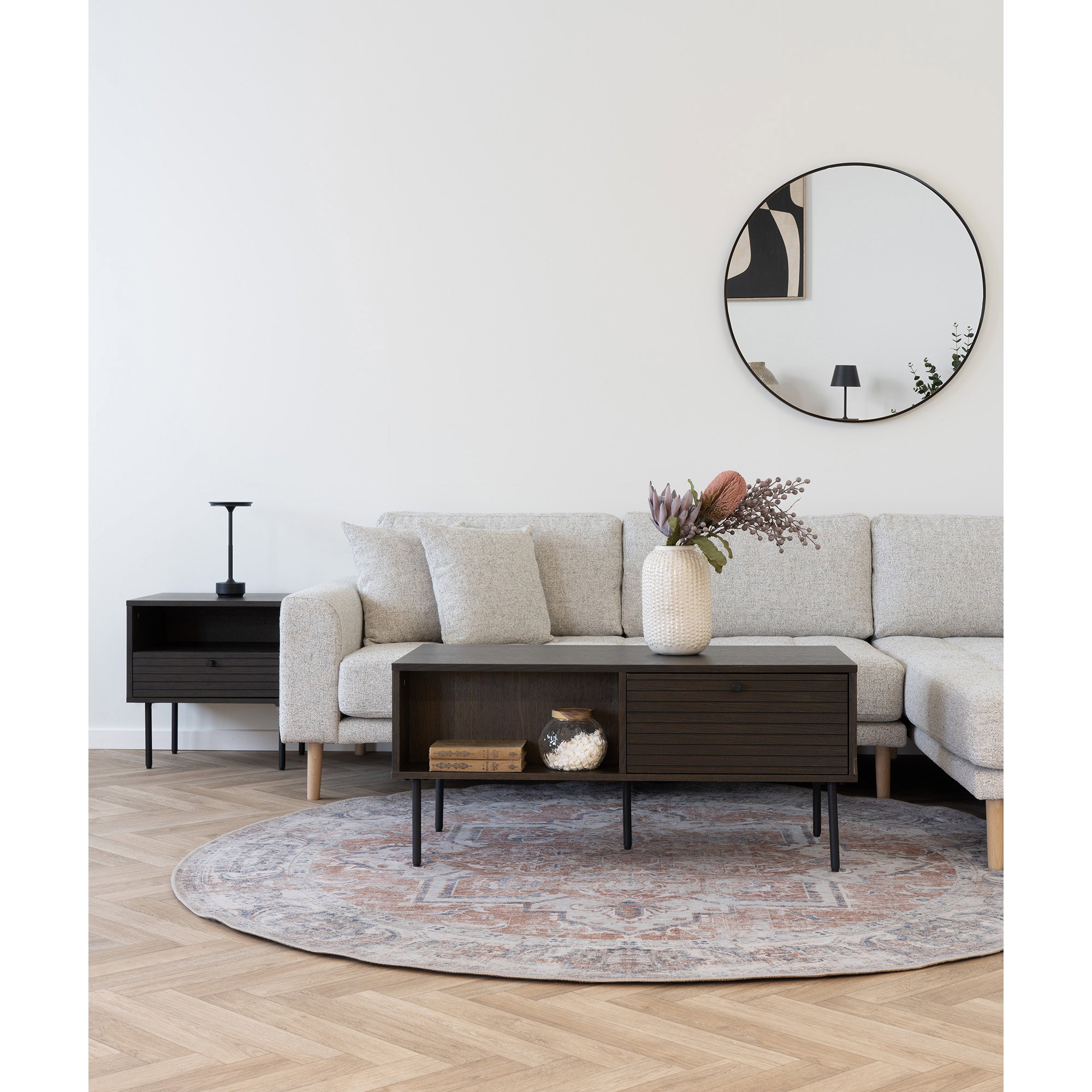 Madrid Spejl, aluminium, sort, ø80 cm - Billede 2